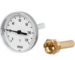 WIKA A43 бюджетные биметаллические термометры для систем отопления